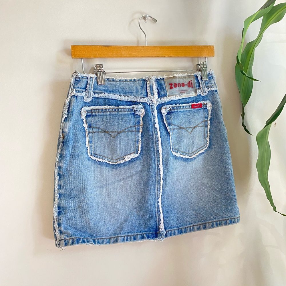 Vintage Y2K Zana Di Denim mini skirt 25”